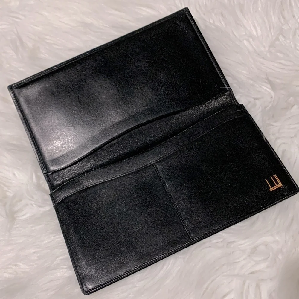 DUNHILL Black Leather Wallet Bifold